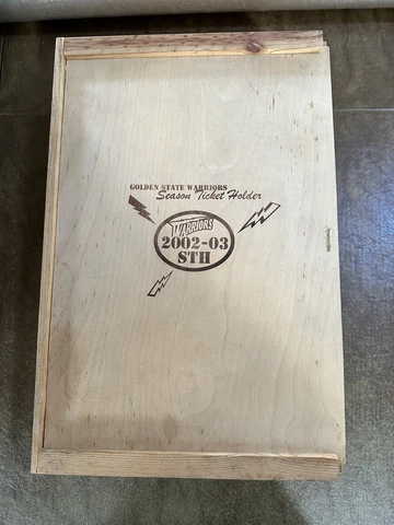 Golden State Warriors Season Ticket Holder Wine Gift Box 2002 2003 NBA Cover