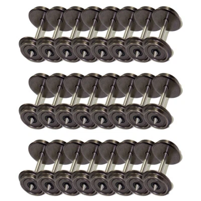 24pcs HO Scale 1:87 36" Metal DC Wheel for Model Trains DC Wheels C8724 - Image 1 of 4