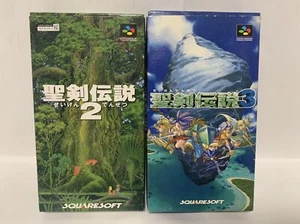 Nintendo Super Famicom Seiken Densetsu 2 3 Set Lot 3 NES SNES SFC Japan NTSC-J - Picture 1 of 9