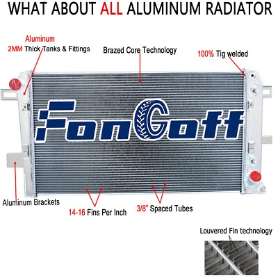 FOR 2001 02 03 04 05 Chevrolet Silverado 2500 3500 HD Duramax 6.6L 3Row Radiator - Image 1 of 4