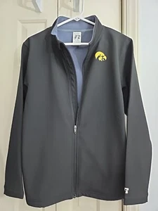 Iowa Hawkeyes Men's XL 14X16 RUSSELL Soft Shell Jacket Large Inside Pockets - Picture 1 of 7
