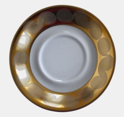 NUEVO EN CAJA PLATILLO DE CAFÉ ROSENTHAL "IDILLIO PERSIS" PORCELANA DORADA/BLANCA 1 PIEZA Foto 1 de 4