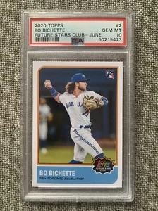 2020 Topps Bo Bichette Future Stars Club RC PSA 10 Low Population 10 - Picture 1 of 2