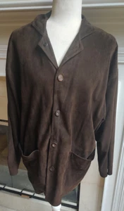 Eskandar Wildleder Hemdjacke - Gr. O dunkelbraun Leder Wildleder Button Down - Bild 1 von 9