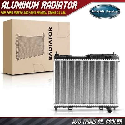 Radiador de aluminio para Ford Fiesta 2001 2003 2004 2005-2018 L4 1,6 L AE8Z8005B Foto 1 de 4