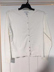 White House Black Market Damen Strickjacke Pullover Gr. XL weiß 3/4 Arm - Bild 1 von 6