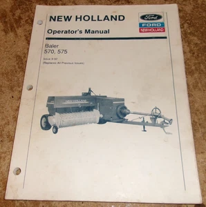 1992 new holland 570,575 baler operators manual very good used - Picture 1 of 2