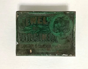1893 Jewel of Virginia Cut Plug Tabakdose, Cameron&Cameron Richmond VA. U.S.A. - Bild 1 von 8