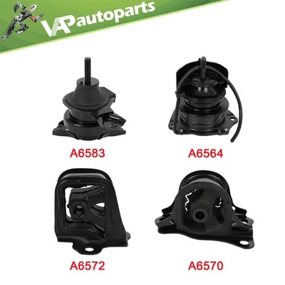 Set For 1998-2002 Honda Accord 2.3 L4 Cylinder AT Trans  4Pcs Engine Motor - Imagem 1 de 4