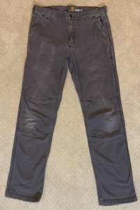 Carhartt Pants Jeans Mens 32x30 Gray Straight Fit Canvas 102821-029 - Picture 1 of 7