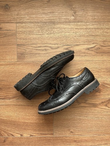 Scarpe uomo Clarks Oxford Brogues formali 2011 pelle nera UK 9 5 rare nuove
