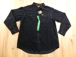 Eddie Bauer Cross Cut Corduroy Shirt Men XL Blue Gorpcore Classic Casual NWT - Picture 1 of 11