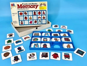 Vintage Memory Matching Game Fronts & Backs Milton Bradley Card Complete 1980 - Picture 1 of 14