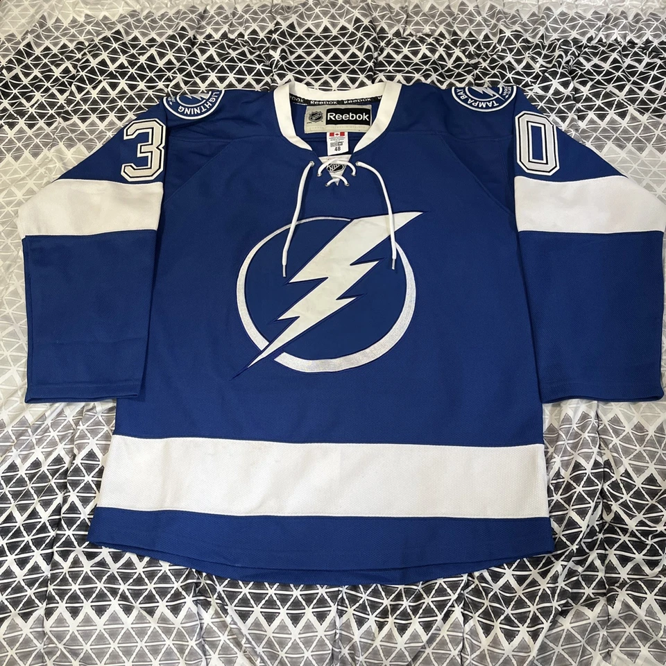 Tampa Bay Lightning Ben Bishop NHL Jersey #30 Reebok Men’s Shirt Size 48 - Image 1 of 4