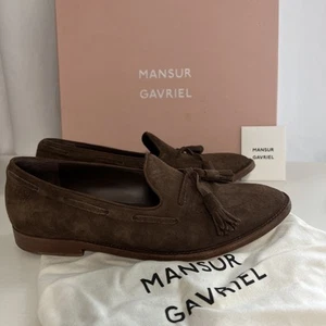 MANSUR GAVRIEL Women’s Chocolate Suede Tassel Loafer Size 39-US 9 Italy $475.00 - Picture 1 of 21
