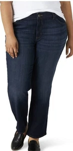 Lee Damen Plus Midrise Relaxed Fit Straight Leg Jeans, Größe 18WL, Straight-Leg - Bild 1 von 5