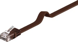 10x CAT 6 Netzwerkkabel Flachkabel; CAT FLAT 6-2000 U/UTP DUNKELBRAUN 20m - Bild 1 von 6
