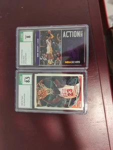 KOBE BRYANT 2013-14 Hoops Action Shots CSG 8 Michael Jordan 93-94 Topps CSG 8.5 - Picture 1 of 2