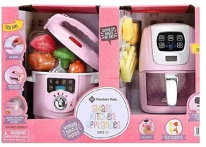 Member's Mark Kid Kitchen Appliances, Smart Air Fryer & Steamer wPlay Food, Pink - Picture 1 of 7
