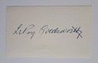 LEROY GOLDSWORTHY Signed Autograph 3.5x5 Index Card Notecard Red Wings Chicago
