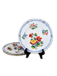 Old Coalport Hand Painted Salad Plates Pattern 7096 Set Of 3 Floral - Picture 1 of 6