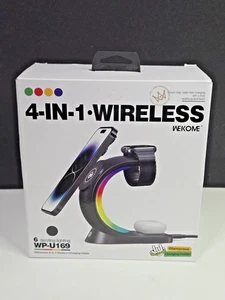 WEKOME WP-U169 4-in-1 Wireless Charging Station w/ RGB Light – Phone Watch Earbu - Picture 1 of 5