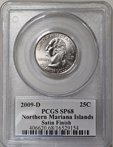 2009-D 25C PCGS SP68 - Clad Satin Finish Northern Mariana Islands Quarter - Picture 1 of 2