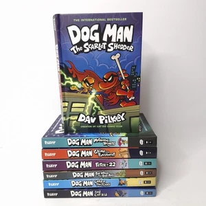 Dav Pilkey Dog Man #4 5 7-10 12 Bundle x7 Hardcover Books Graphic Novel Comics - Picture 1 of 15