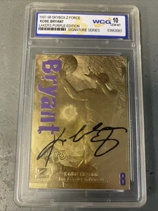 Kobe Bryant Skybox Z-force 1997-98 23kt Lakers edición púrpura gema-como nuevo 10 - Imagen 1 de 2