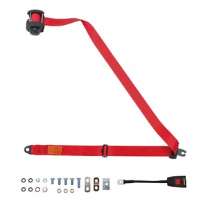 Front Automatic Seat Belt For Aston Martin DB2 Convertible 1953-1959 Red - Picture 1 of 8