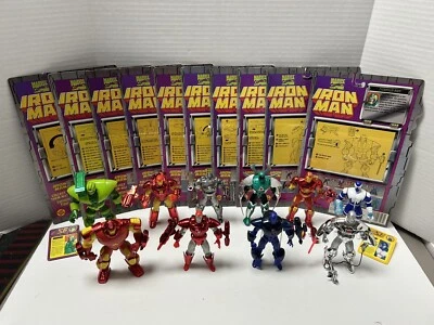 1994 ToyBiz Marvel Comics Iron Man Action Figure Lot Of 10 With Card Backs - Image 1 of 4