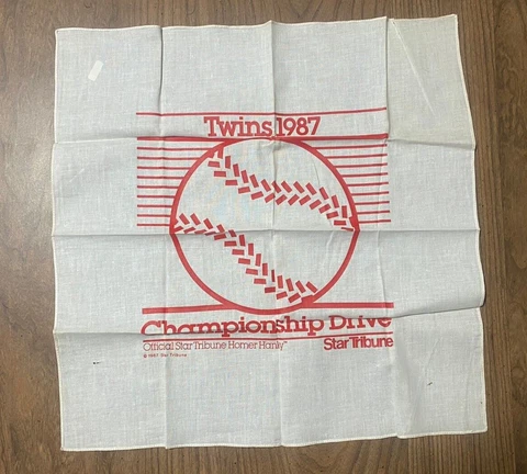 Minnesota Twins 1987 World Series Homer Hanky Star Tribune Rally Towel Cover