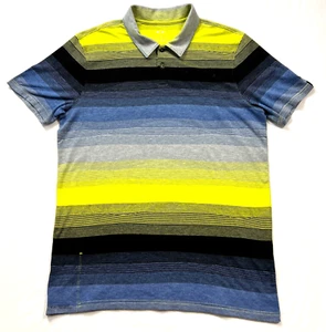 Oakley Polo Shirt Multicolor Striped Short Sleeve Cotton Men's L - Picture 1 of 7