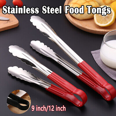 Colour Coded Stainless Steel Locking Food Serving Tongs 9  /12  From 2 Colours • 9.29£
