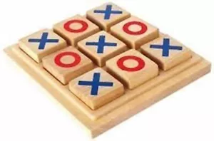 Wooden Zero and Cross Game Strategy Tic Tac Toe Indoor & Outdoor Board Game - Picture 1 of 4