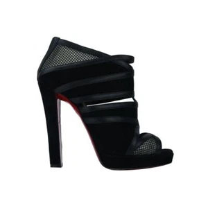 Stivaletti CHRISTIAN LOUBOUTIN Commandanta donna taglia 37 neri pelle scamosciata - Foto 1 di 12