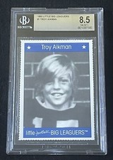 TROY AIKMAN 1990 Little Football Big Leaguers HOF Dallas Cowboys RARE BGS 8.5