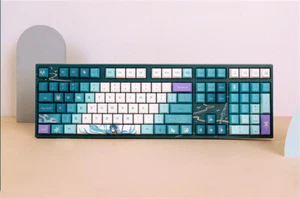Official Genshin Impact Xiao Gaming Mechanical Keyboard 108PCS Keys RGB Keypads - Picture 1 of 6