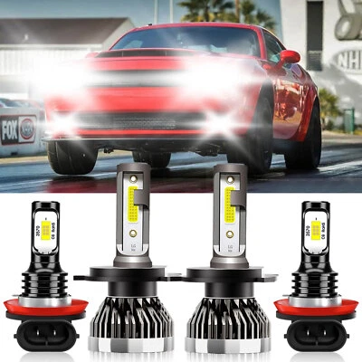 Faros LED luz antiniebla haz alto/bajo 6000 k para Dodge Attitude 2015-2019 Foto 1 de 4
