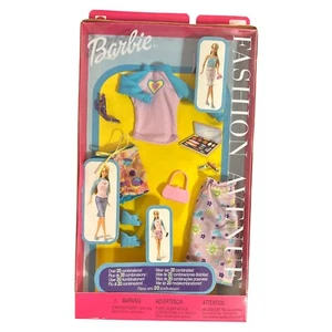 Barbie Fashion Avenue 2 Outfit Dress Top Skirt Y2K Purple Blue Heart Skirt Tank - Picture 1 of 2