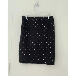Old Navy Black Polka Dot Stretch Pencil Skirt Size Small - Picture 1 of 5