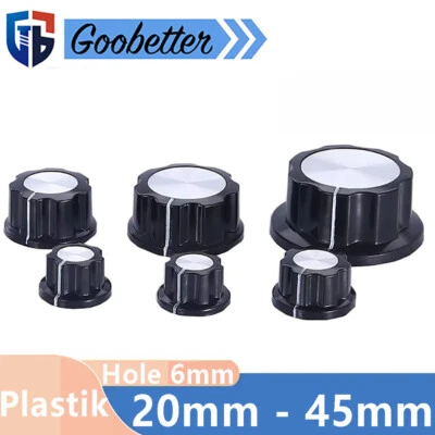 Plastik Potentiometer Drehknöpfe 6mm Knopf Regler Kappe Drehknopf Potiknopf - Bild 1 von 4