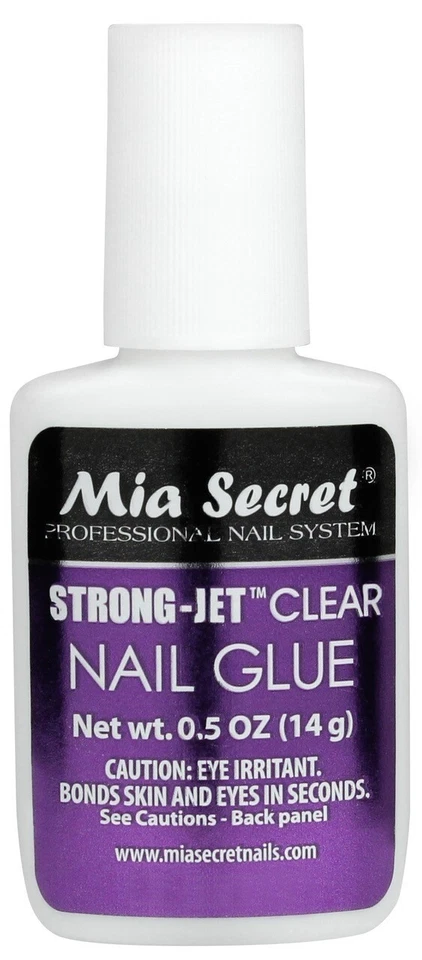 Mia Secret Strong Jet Clear Pegamento de Uñas Transparente Gel de Uñas Resina 0.5 OZ ~Elige Cualquiera Foto 1 de 1