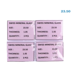 12 Pcs Watch Glass Crystal Swiss Made Size 23.50 MM Thickness Is 1.05MM - Picture 1 of 2