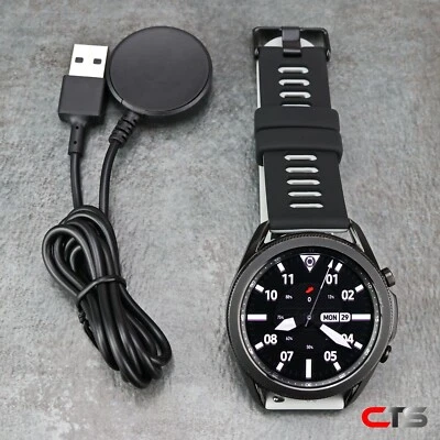 Samsung Galaxy Watch 3 45mm Smartwatch Mystic Black SM-R840 7/10 - Image 1 of 4