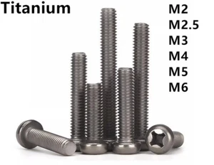 M2 M2.5 M3 M4 M5 M6 Titanium Phillips Cross Pan Head Machine Screws - Picture 1 of 12