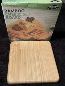 Dynamic Gear Bamboo Cheese Set Board Charcuterie Board w/Utensils New Sealed - Picture 1 of 6