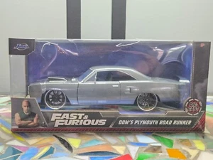Jada - 1:24 Fast & Furious - Diecast - Dom's Plymouth Road Runner - Silver - New - Picture 1 of 8