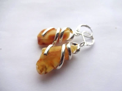 BRINCOS GENUÍNOS de âmbar feitos à mão - Imagem 1 de 4