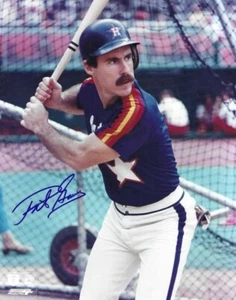 Signed 8x10 PHIL GARNER Houston Astros Autographed photo w/ Show Ticket - Picture 1 of 1